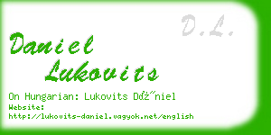 daniel lukovits business card